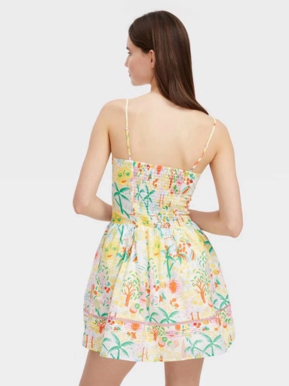 Roller Rabbit Yellow Tropical Print Mini Dress - Picture 2 of 4